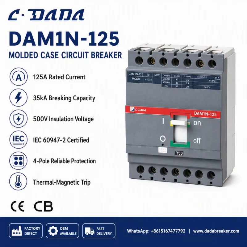 하위 배전반 무결성 보장: C·DADA DAM1N-125 MCCB 솔루션